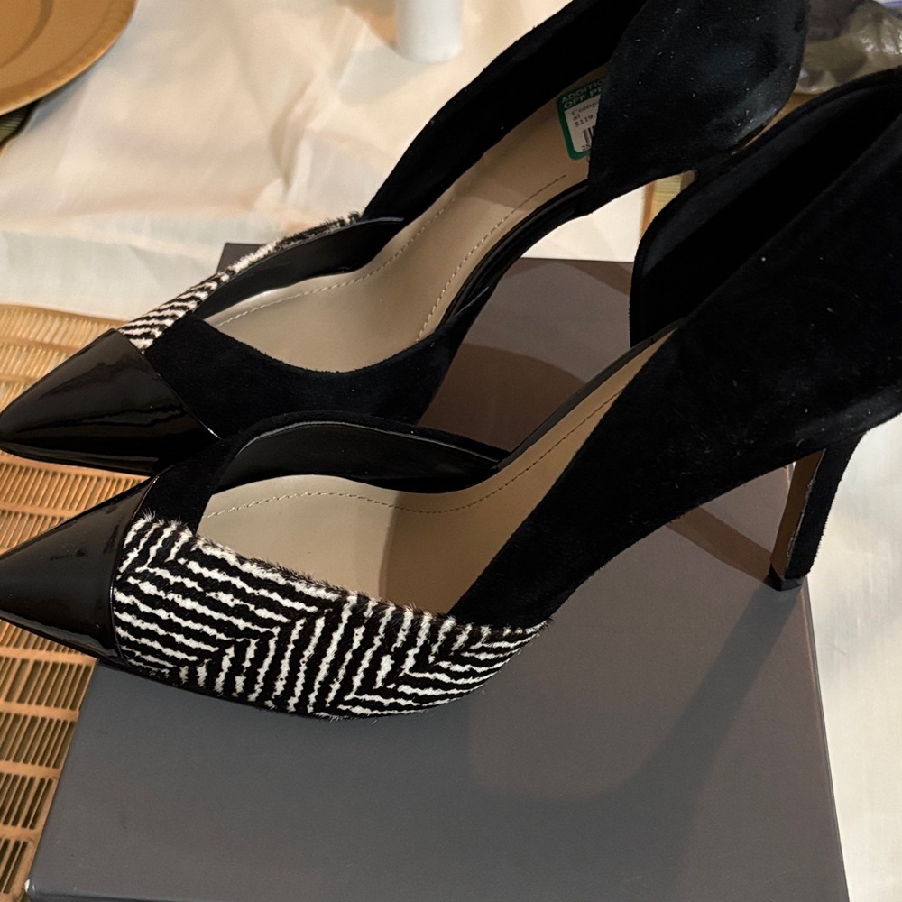 Vince Camuto Black and White Heels